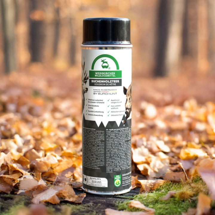 Goudron de hêtre spray attractif sanglier cerf 500 ml