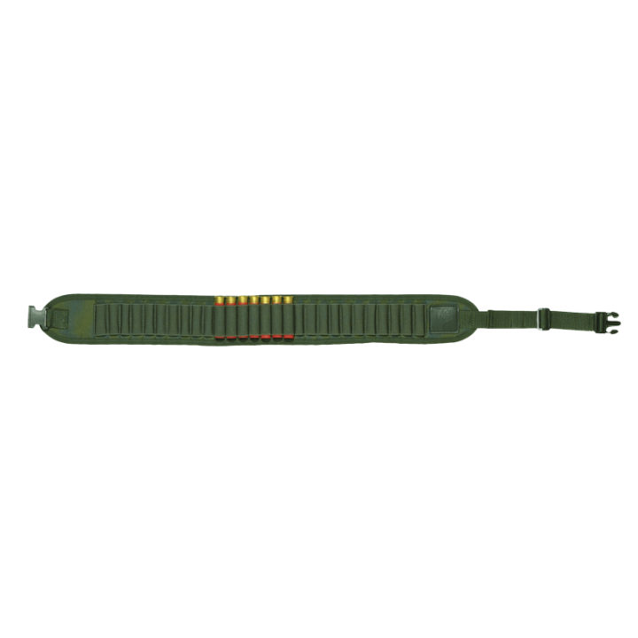 Cartouchière en tissu nylon vert, cal. 12