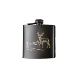 Flasque en acier inoxydable cerf