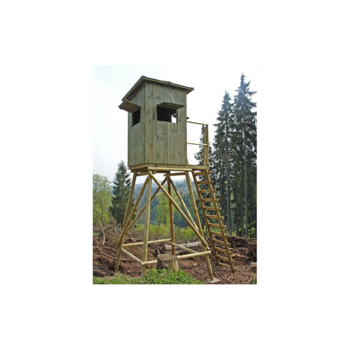 Mirador Affût type fermé avec balcon hauteur 4m
