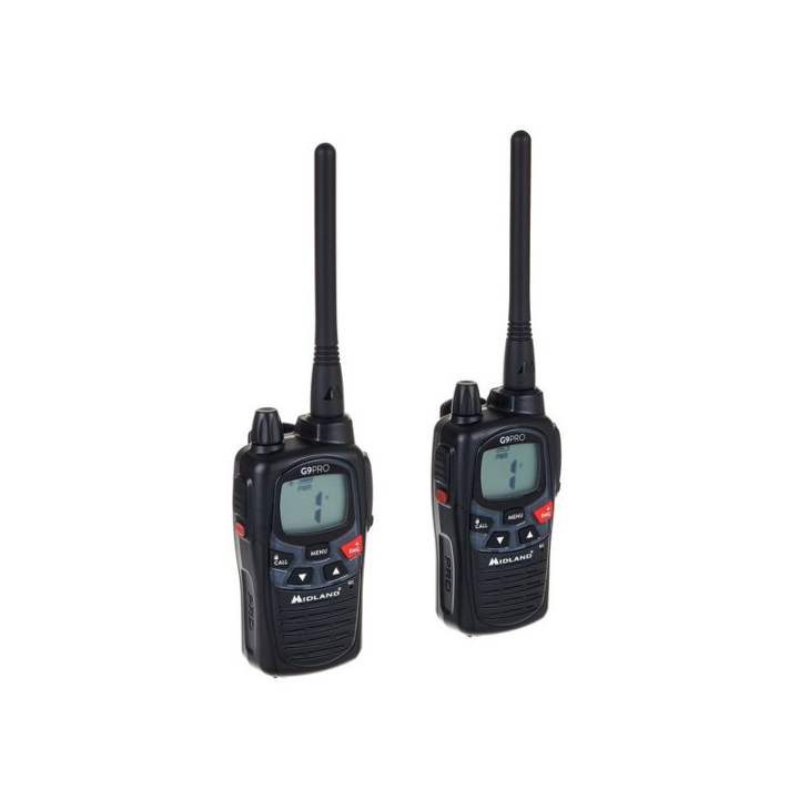 PACK DE 2 TALKIE WALKIE MIDLAND G9 PRO NOIR + OREILLETTE