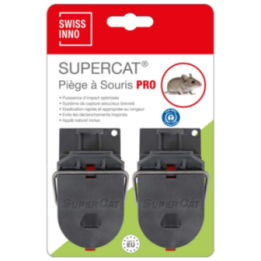 2 PIÈGES À SOURIS SUPERCAT PRO AVEC PRÉSENTOIR - SWISSINNO